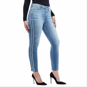 Good American Good Waist Striped Skinny Jeans